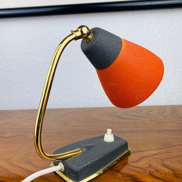 Mid Century Nachttischlampe - Vintage Tisch Lampe - Stilnovo Stil Leuchte