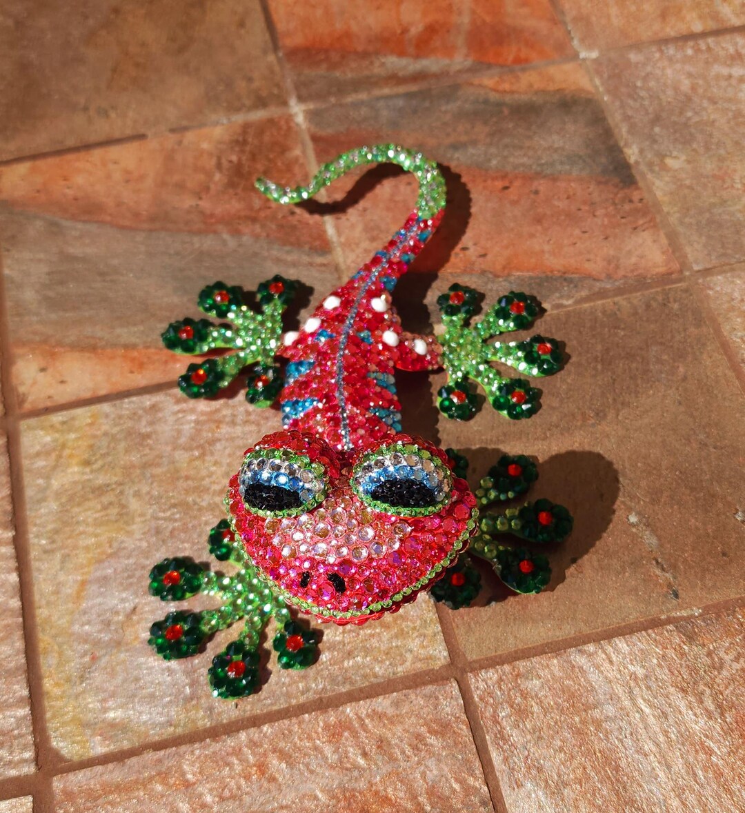 Geico Lizard Blinged Out in Rhinestones - Etsy