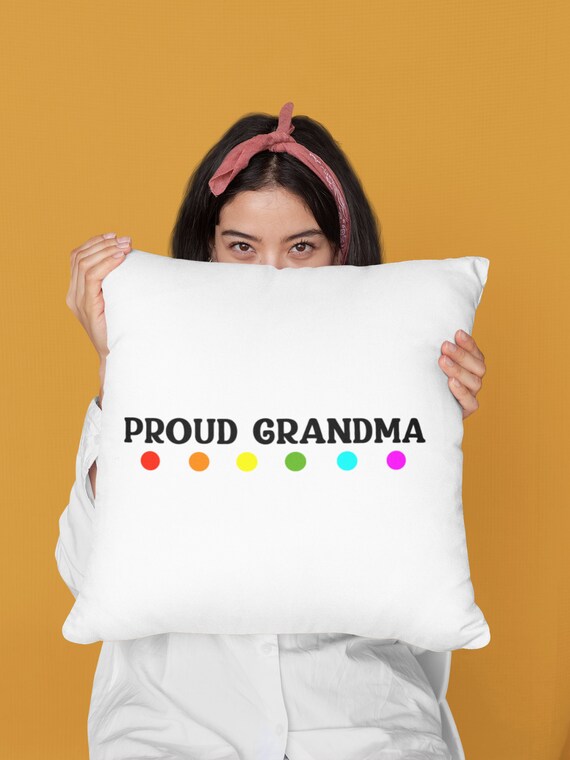 Proud top grandma pillow