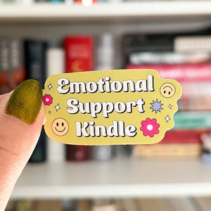 Emotional Support Kindle Vinyl Aufkleber | Bookish Aufkleber, Kindle Aufkleber, Bibliothekar Geschenk, MacBook Aufkleber, Laptop Aufkleber, Vinyl Aufkleber