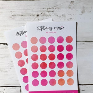 Watercolor Palette Sticker Sheet | Bullet Journal Stickers, Planner Stickers, Bujo Stickers, Journal Stickers, Scrapbook Stickers