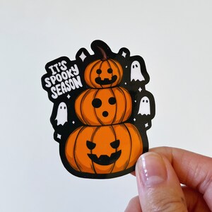 Spooky Season Vinyl Sticker | Pumpkin, Halloween, Spooky, Fall, MacBook decal, Laptop sticker, Cute Sticker