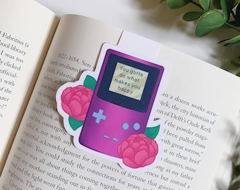 Retro Gaming Magnetic Bookmark | Gameboy, 90s Aesthetic, Bookish Gift, Bookworm accessories, Page holder, Librarian Gift, Book lover