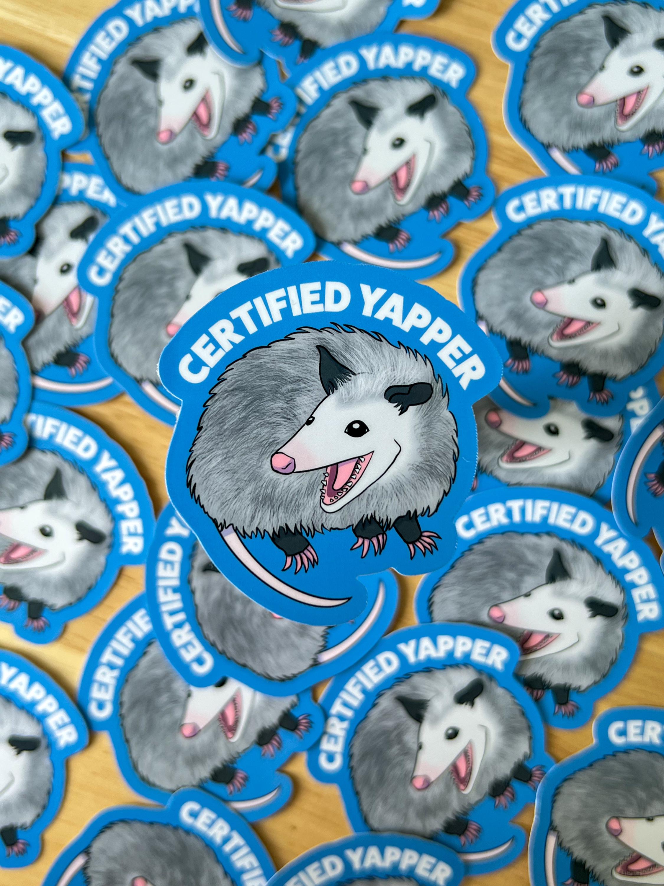 Certified Yapper Sticker | Oppossum Sticker, Funny Sticker, Kindle ...