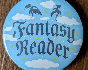 Fantasy Reader Button Fridge Magnet | Pin Back Button