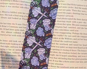 Fantasy Floral Bookmark | Fantasy Romance, Bookish Gift, Bookworm, Book accessories, Page holder, Librarian Gift, Reader Gift
