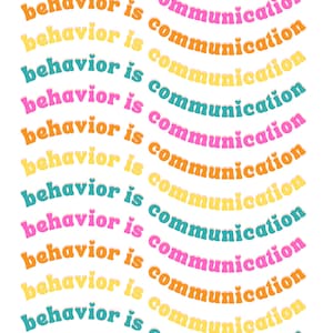 Gedrag is communicatie Wavy SVG/PNG voor Cricut/snijmachines voor BCBA's, RBT's en speciale opvoeders