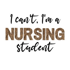 NURSING STUDENT Leopard Print SVG