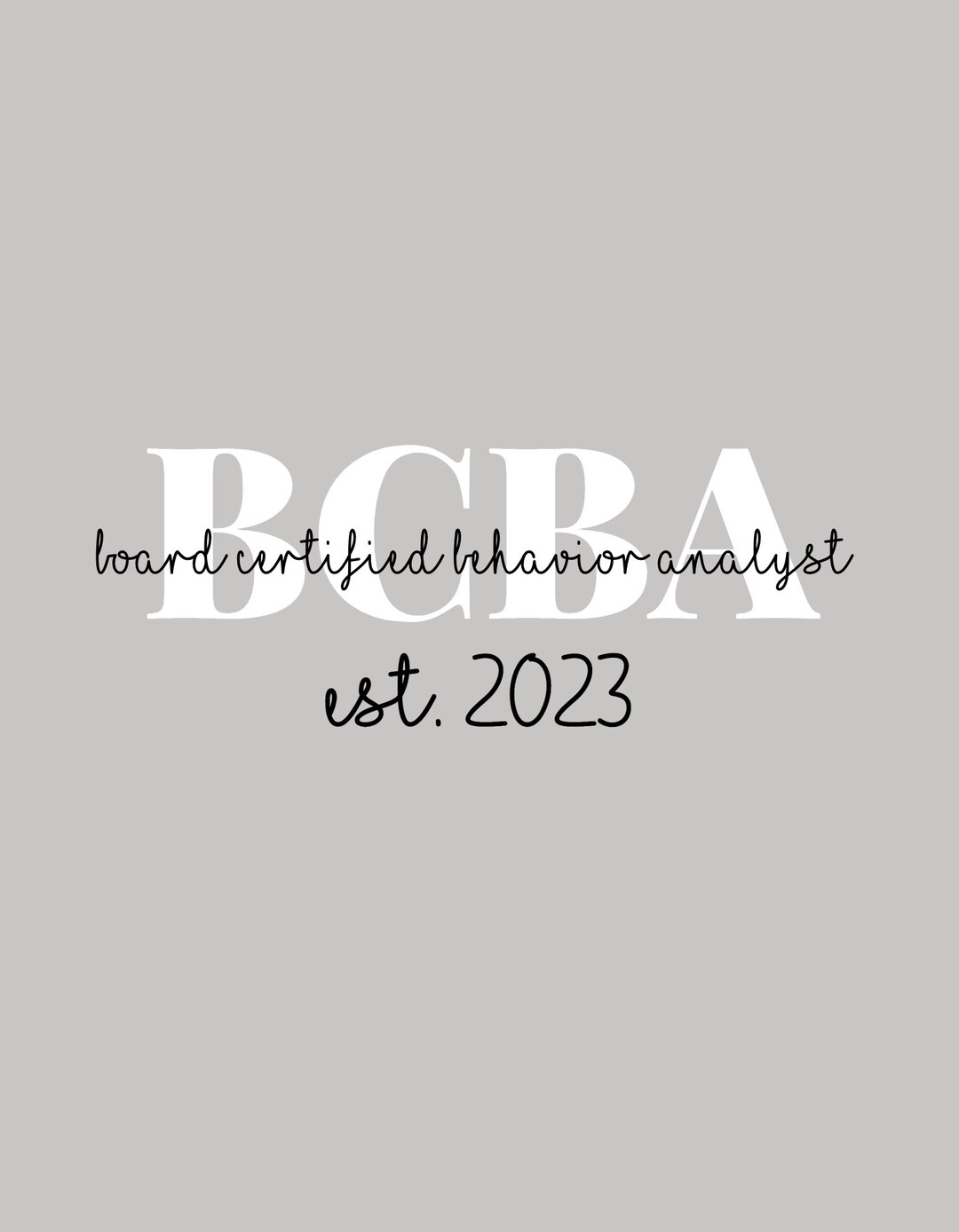BCBA Est. 2023 SVG/PNG File for Prints or Cricut/cutting Machine - Etsy