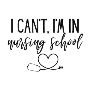 Je ne peux pas je suis à l’école d’infirmières SVG