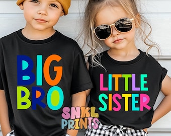 Big Brother T-Shirt, Little Sister Shirt, Sibling Shirts, Matching Tees, Baby Announcement, Pregnancy Reveal