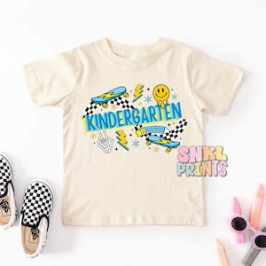 Boys Retro Kindergarten Shirt, Kindergarten Teacher Shirt, Back to School TShirt, Boys First Day of School Outfit, Toddler Shirt for Kids