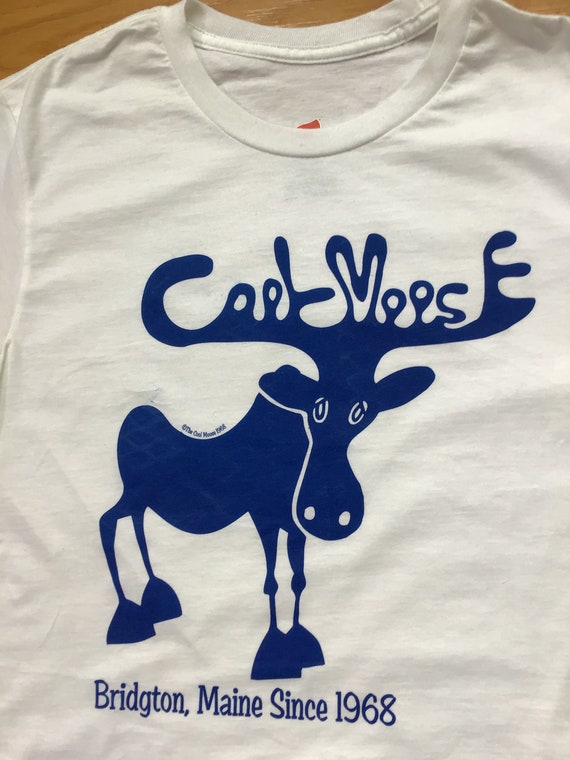 The Original Cool Moose T Shirt In White Etsy