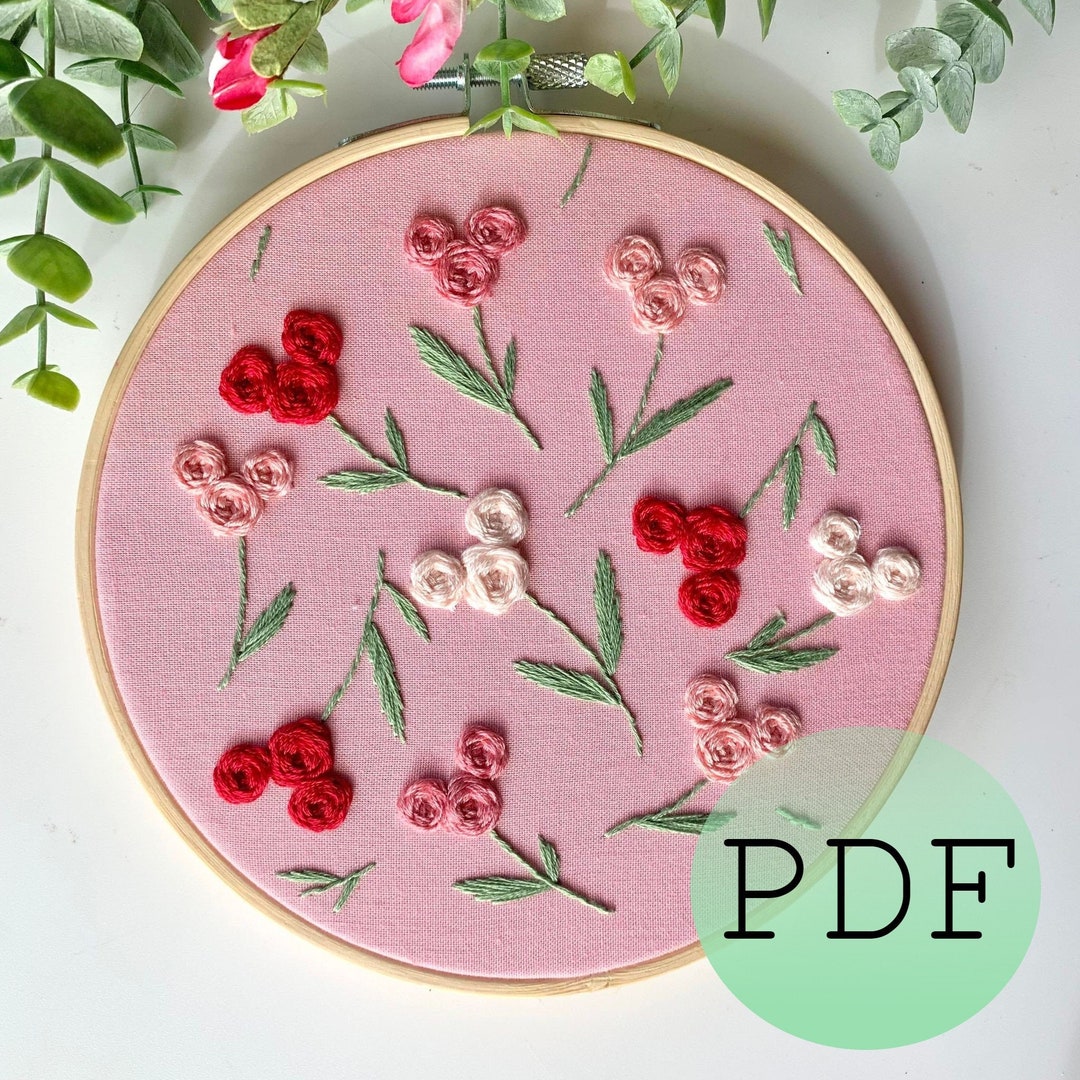 PDF PATTERN Rose Garden Embroidery Etsy