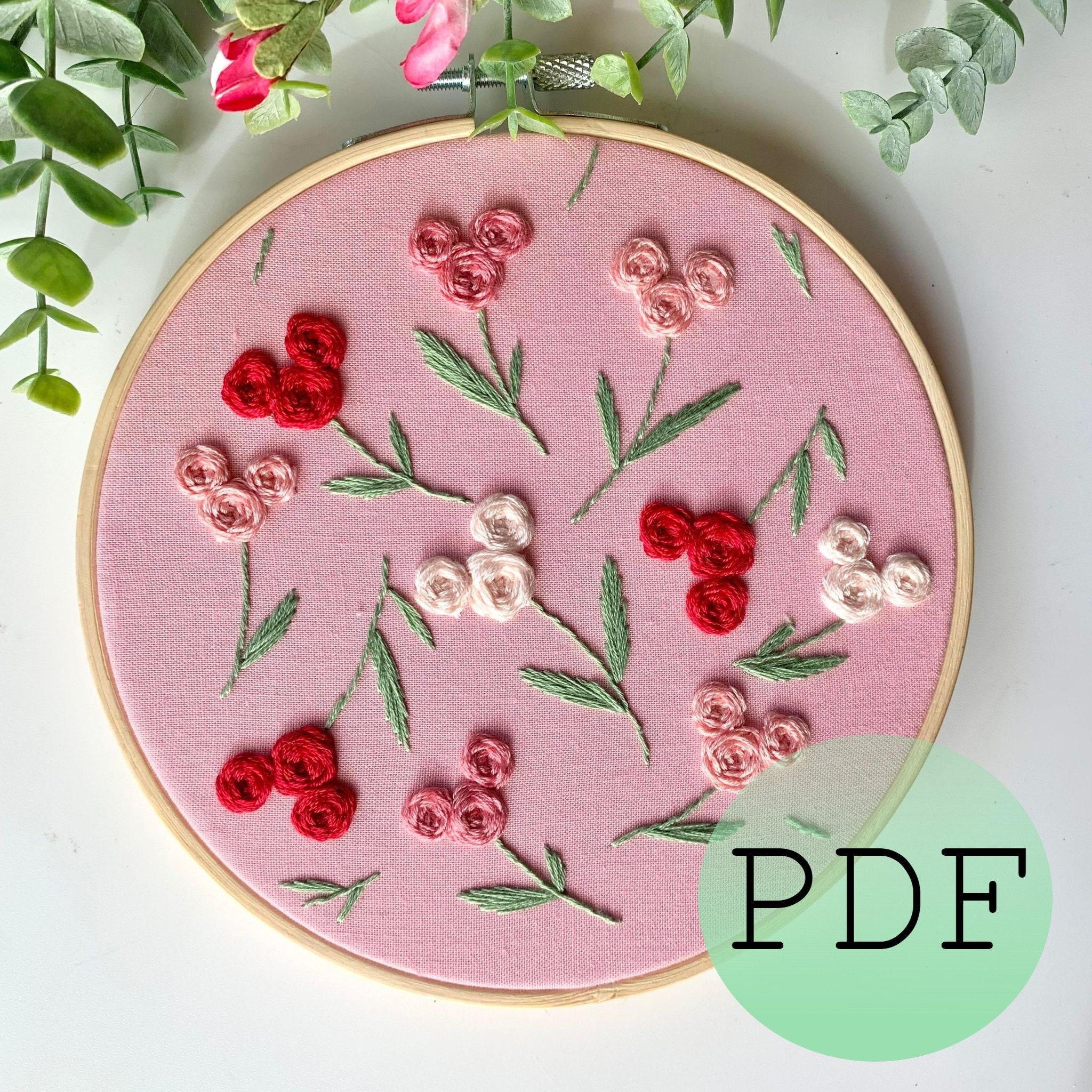 PDF PATTERN Rose Garden Embroidery - Etsy