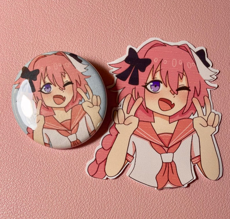 Astolfo stickers and buttons 