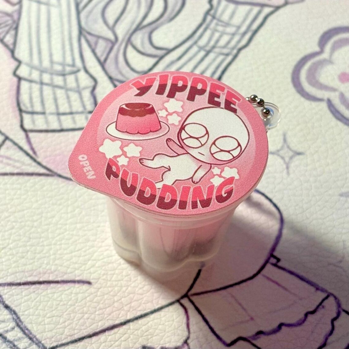 TBH Creature Yippee Pudding Cup Keychain With Squishy Inside! - Etsy