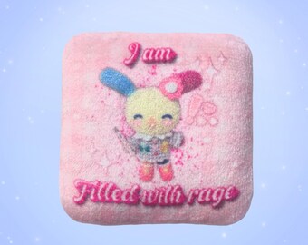 I am filled with rage Usahana minky squishy 1.96-inch sqaure-shaped button badges!