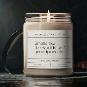 New Grandma Gift | Pregnancy Reveal | New Grandpa Gift | Pregnancy Announcement Grandparent Candle | New Grandparents Gift | 9Oz Candle