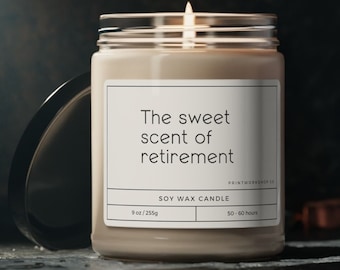 Funny Retirement Candle Gift | Gift For Coworker | Retirement Gift For Women | Retirement Candle | Retirement Gift For Teacher