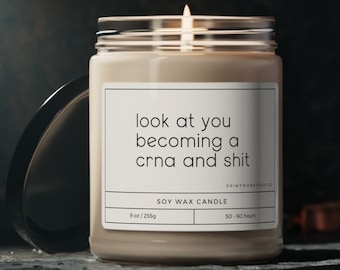Funny Crna Candle Gift | Funny Doctor Gift | Er Nurse Gift | Anesthesia Gift | Future Crna | Funny Medical Gift | Nurse Anesthetist Student