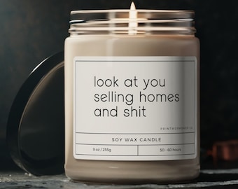 Real Estate Agent Candle Gift | Closing Gift | Smells Like World'S Best Realtor Candle | Gifts For Real Estate | Salesperson Candle