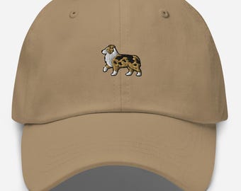 Cappello da papà ricamato con pastore australiano, berretto da baseball con ricamo di cane australiano, idea regalo per amanti dei cani, idea regalo per proprietari di cani australiani, cappello regolabile