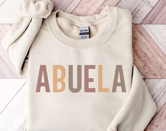 Sweat-shirt Abuela | Regalo Para Abuela | Cadeau Fête des Mères | cadeau pour Abuela | Chemise Abuela | Pull Abuela | Faire-part de grossesse