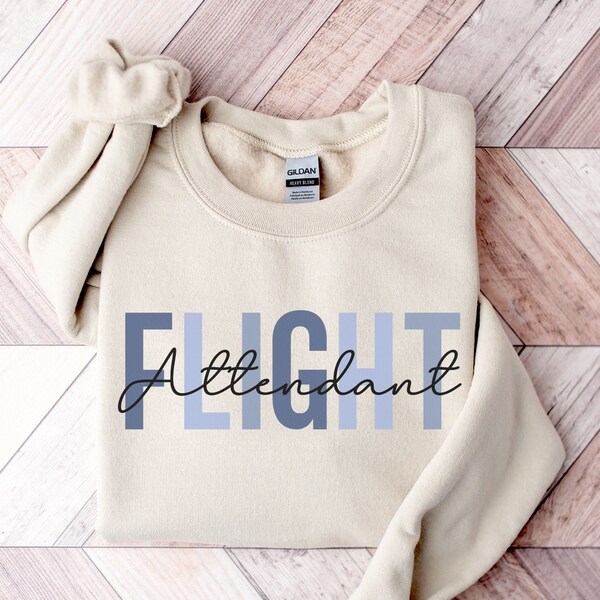 Flight Attendant Sweatshirt | Flight Attendant Gifts | Airplane Flight Crew Sweatshirt | Stewardess Sweatshirt | Graduation Gift