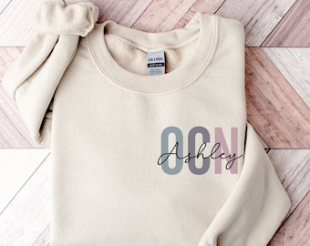 Personalized Oncology Nurse Sweatshirt | Custom Oncology Nurse Sweatshirt | Nurse Appreciation | Long Sleeve | Nurse Sweater | Nurse Gift