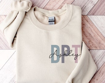 Sudadera personalizada de fisioterapia / Sudadera de fisioterapeuta / Regalo de graduación de fisioterapeuta / Regalo de estudiante de fisioterapia / Regalo de graduación de doctorado
