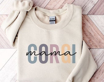 Sudadera para mamá Corgi / Regalo divertido para dueños de Corgi / Regalo para ella / Regalo de Navidad / Regalo personalizado para perros / Camiseta linda para amantes de los perros