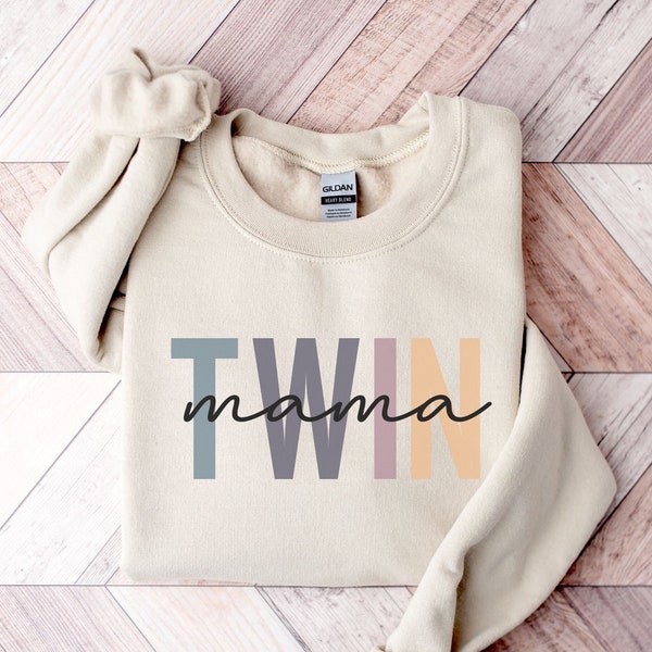 Twin Mom Sweatshirt | Twin Mama Sweatshirt | Baby Shower Gift | New Twin Mom Gift | Christmas Gift For Mom | First Time Twin Mama Crewneck