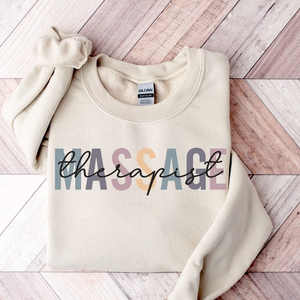 Massage Therapist Sweatshirt | Massage Therapist Gift | Lmt Shirts | Custom Name Massage Therapist | Masseuse Crewneck | Long Sleeve