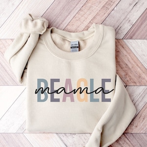 Beagle Mama Sweatshirt | Gift For Dog Mom | Beagle Dog Mom Gift | Retro Dog Owner Shirt | Custom Dog Ears Sweatshirt | Dog Mom Shirt