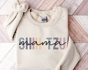 Sudadera para mamá Shih Tzu / Mamá de perro Shih Tzu / Regalo para él / Camisa para amantes de los perros / Sudadera para mamá de perro / Lindo Shih Tzu / Camiseta para mamá de perro