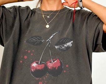 Vintage Cherry Shirt, Cherry Tee, Fruit tshirt, Summer Shirt, Food lover gift, Foodie, Cherry Lover Gift, Retro Cherry Shirt, Cherries Tee