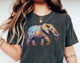 Elephant Shirt Elephant Mandela Elephant Shirt Zoo Animal - Etsy