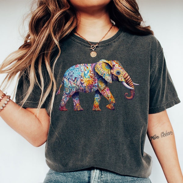 Elephant Shirt | Gift For Her | Elephant Tee | Bohemian Elephant | Funny Mom Shirt | Safari Shirt | Shirt For Women | Elephant Gift