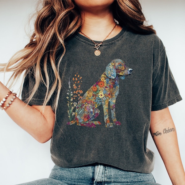 Floral Dog Shirt | Dog Mom Shirt | Plant Lovers Shirt | Custom Cat Shirt | Dog Lover Gift | Pet Clothing | Dog Top | Gift For Dog Mom
