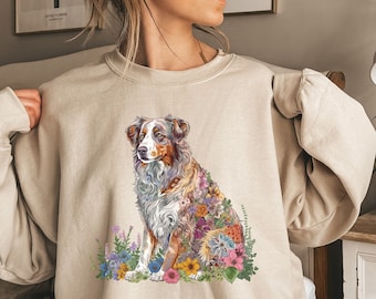 Australian Shepherd Sweatshirt | Aussie Geschenke | Aussie Shepherd Sweatshirt | Hundemama Geschenk | Hunde Sweatshirts | Schäferhund Besitzer Geschenke