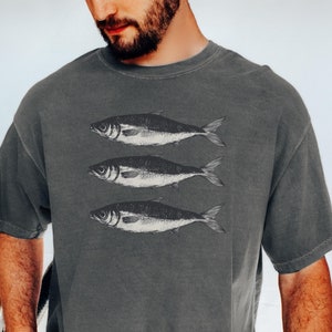 Vintage Fisch Stil T-Shirt, Retro Fischer Shirt, Fisch Shirt für Männer, Bass T-Shirt, Fischer T-Shirt, Bass-Liebhaber, Fischer Geschenke, Ozean Shirt