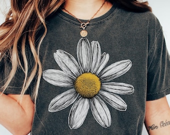 Koszula Daisy | Koszula Wildflower | Koszula Boho | Koszula Floral Gift | Prezent dla siostry | Koszula Boho Flower | Koszula Letnia | Koszula Damska Daisy