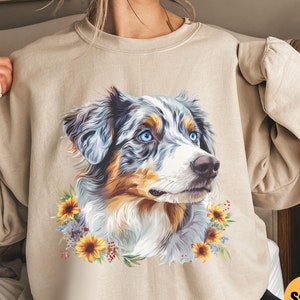 Australian Shepherd Sweatshirt | Blue Merle Aussie Sweatshirt | Aussie Sweatshirt | Aussie Lover Gift | Australian Shepherd Mom | Aussie Mom