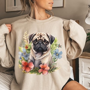 Pug Shirt | Pug Mom Sweatshirt | Dog Mom Sweatshirt | Retro Shirt | Dog Sweater | Pug Dog Sweatshirt | Cute Pug Sweatshirt | Pug Hoodie