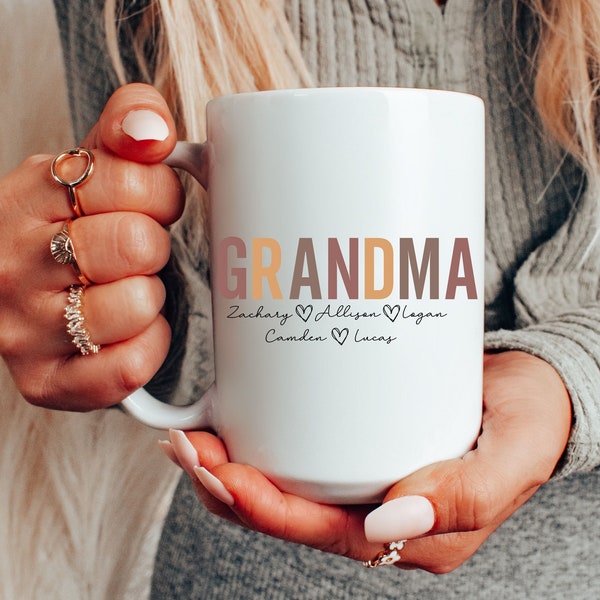 Personalized Grandma Coffee Mug | Mother'S Day Gift | Gift For Grandma From Grandkids | Grandma Gift Idea | Gift For Grandmother