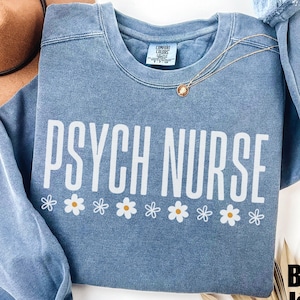 Psych Nurse Sweatshirt, Psychiatrie Krankenschwester Pullover, Geschenk für Psychiatrie Krankenschwester, Psychiatrische Mental Gesundheit Krankenschwester Rundhalsausschnitt, Psychiatrie Pullover