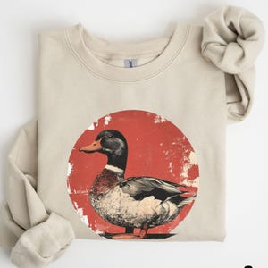 Vintage Duck Sweatshirt, Duck Lover Gift, Cottage Core Duck Sweatshirt, Duck Gift, Duck Lover Sweatshirt, Duck Lover Sweatshirt, Hunter Gift