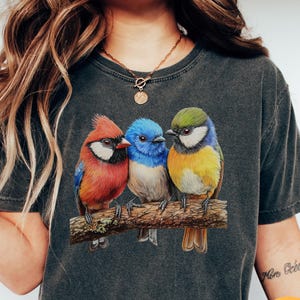 Vintage Bird Comfort Colors® T Shirt, Bird Lover Shirt, Gift For Bird Lover, Birds T-Shirt, Nature Lover Shirt, Nature Shirt, Spring Birds