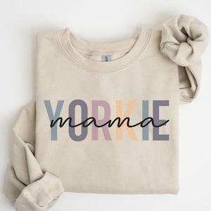 Yorkie Mama Sweatshirt | Yorkie Mama Sweatshirt | Tierliebhaber | Yorkshire Terrier Weihnachten Sweatshirt | Hunde Mama Sweatshirt | Geschenk für Hundemama